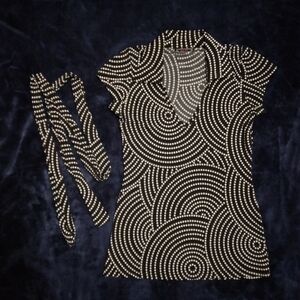 Decaf Black & White Polka-dot Shirt